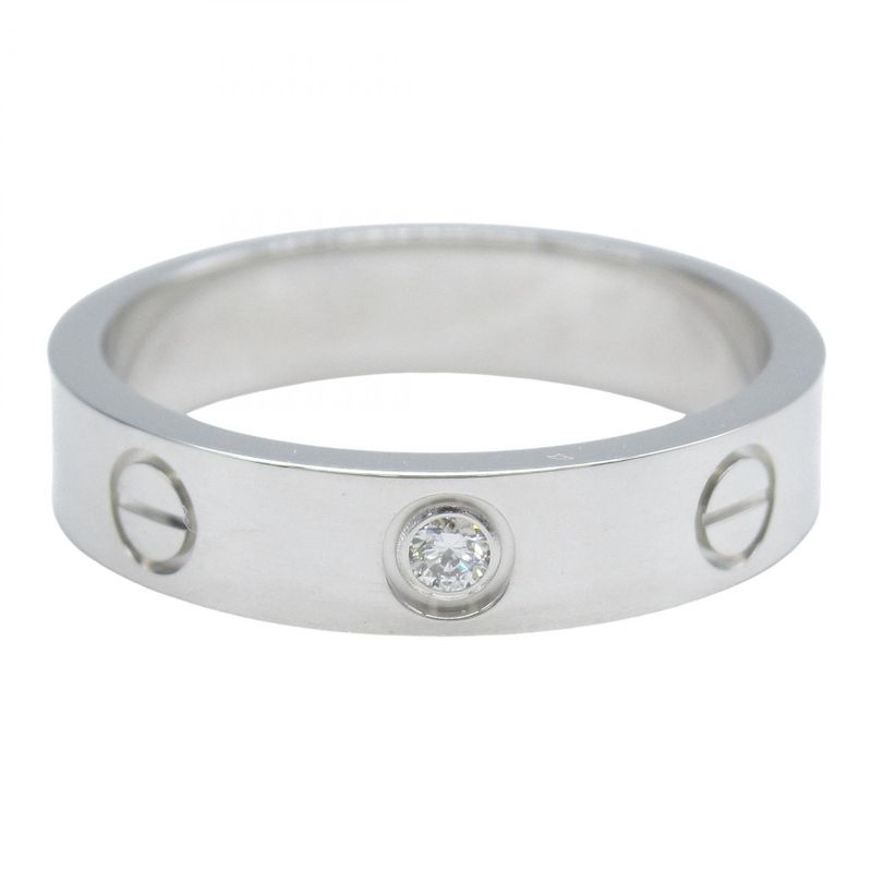 Cartier Ring ・ring Mini Love Ring 1PD B4050550 18K White Gold (white Gold)