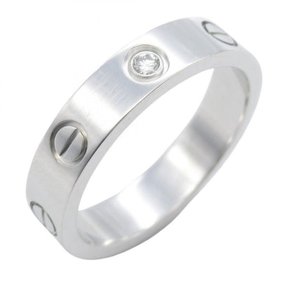 Cartier Ring ・ring Mini Love Ring 1PD B4050550 18K White Gold (white Gold)