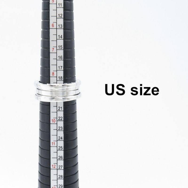 Bvlgari Ring B-zero1 Ring 3 Band 346583 18K White Gold (white Gold) B-zero1