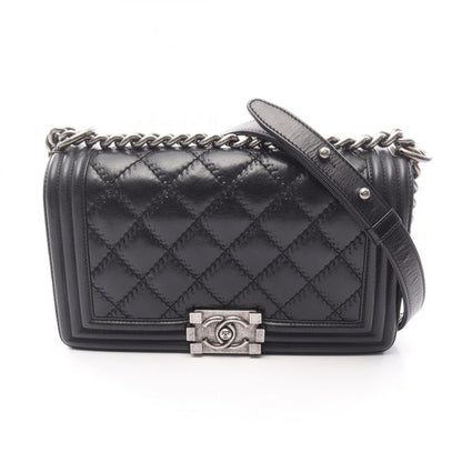 Chanel Shoulder Bag Boy Chanel Black Lambskin Boy Chanel Wild Stitch Chain