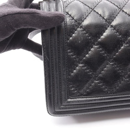 Chanel Shoulder Bag Boy Chanel Black Lambskin Boy Chanel Wild Stitch Chain