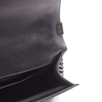 Chanel Shoulder Bag Boy Chanel Black Lambskin Boy Chanel Wild Stitch Chain