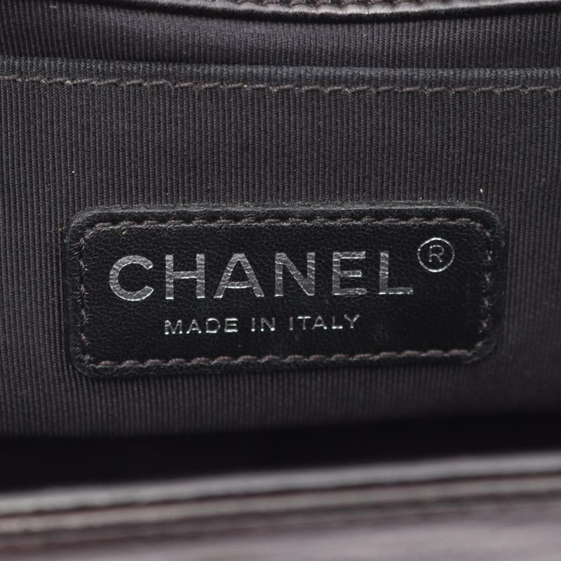 Chanel Shoulder Bag Boy Chanel Black Lambskin Boy Chanel Wild Stitch Chain