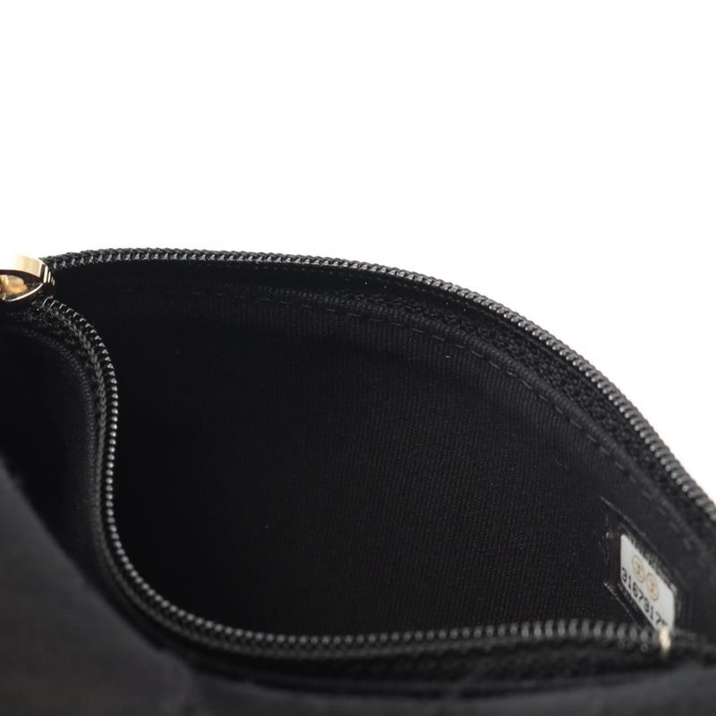 Chanel Shoulder Bag Matelasse Pearl Chain Ap1838 Black Lambskin (sheep Leather)