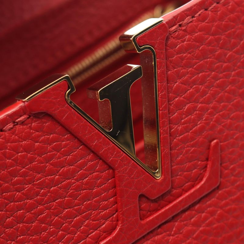 Louis Vuitton Handbag Capucines BB Ruby N92039 Ruby Leather Exotic Cles