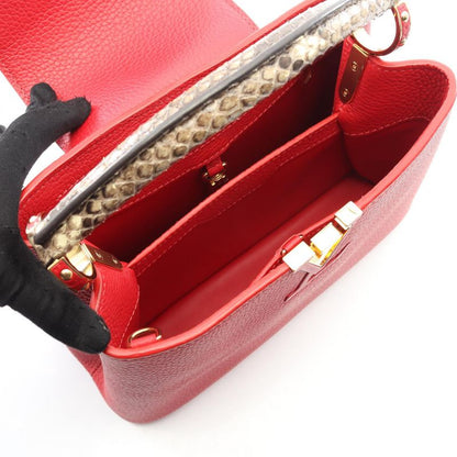 Louis Vuitton Handbag Capucines BB Ruby N92039 Ruby Leather Exotic Cles