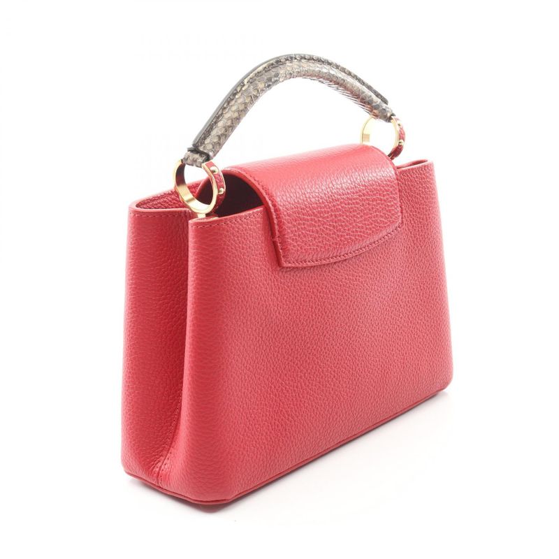 Louis Vuitton Handbag Capucines BB Ruby N92039 Ruby Leather Exotic Cles