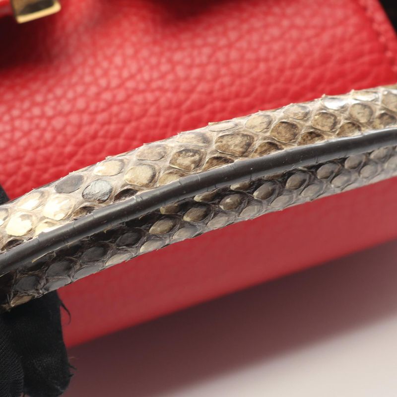 Louis Vuitton Handbag Capucines BB Ruby N92039 Ruby Leather Exotic Cles