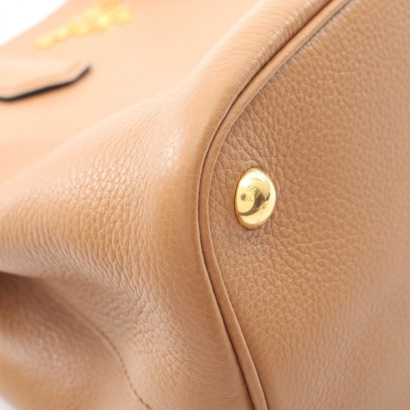 Prada Handbag Vitello Daino 1ba239 Brown Leather Vitello Daino Tote Bag Women's