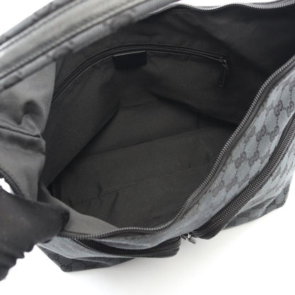 Gucci Shoulder Bag GG Pattern 001･3380･002058 Black Canvas Leather Shoulder Bag