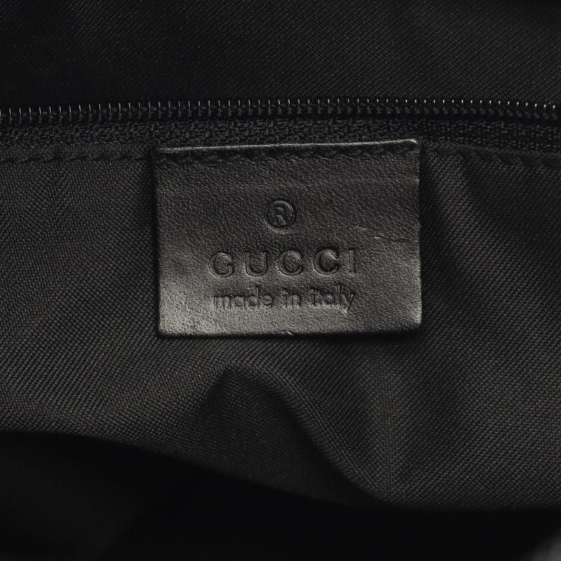 Gucci Shoulder Bag GG Pattern 001･3380･002058 Black Canvas Leather Shoulder Bag