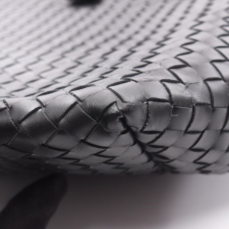 Bottega Veneta Tote Bag Intrecciato 169612 Black Leather Intrecciato Tote Bag