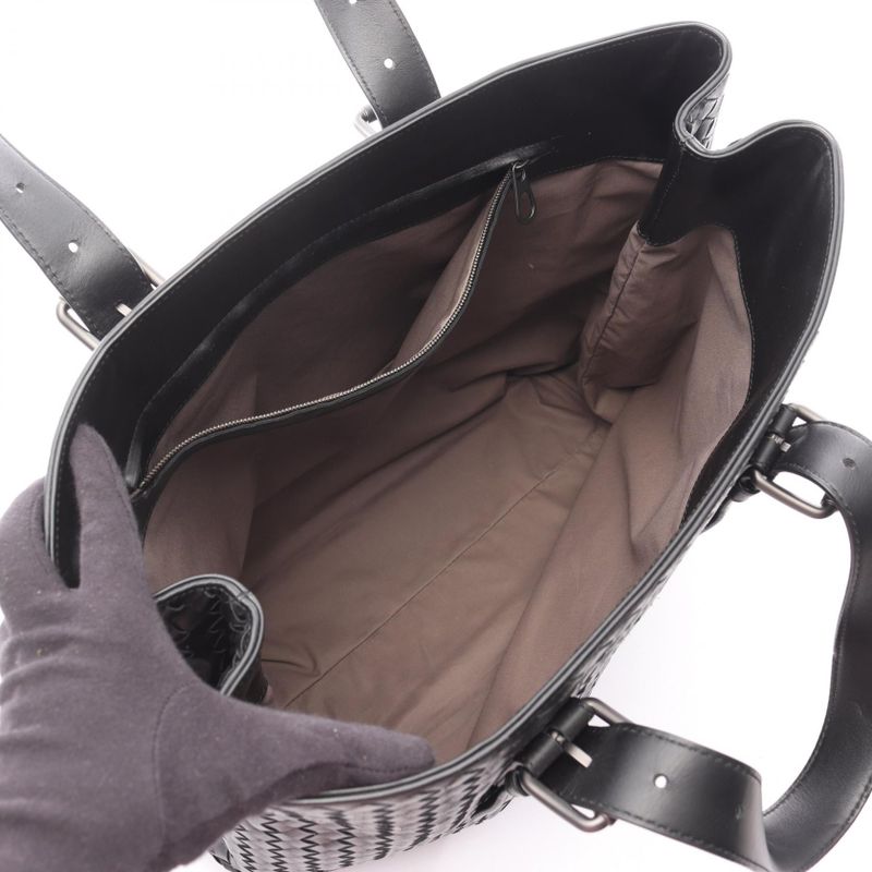 Bottega Veneta Tote Bag Intrecciato 169612 Black Leather Intrecciato Tote Bag