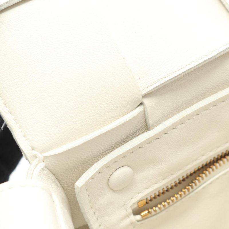Bottega Veneta Shoulder Bag Cassette Crossbody Maxi Intrecciato 578004 White