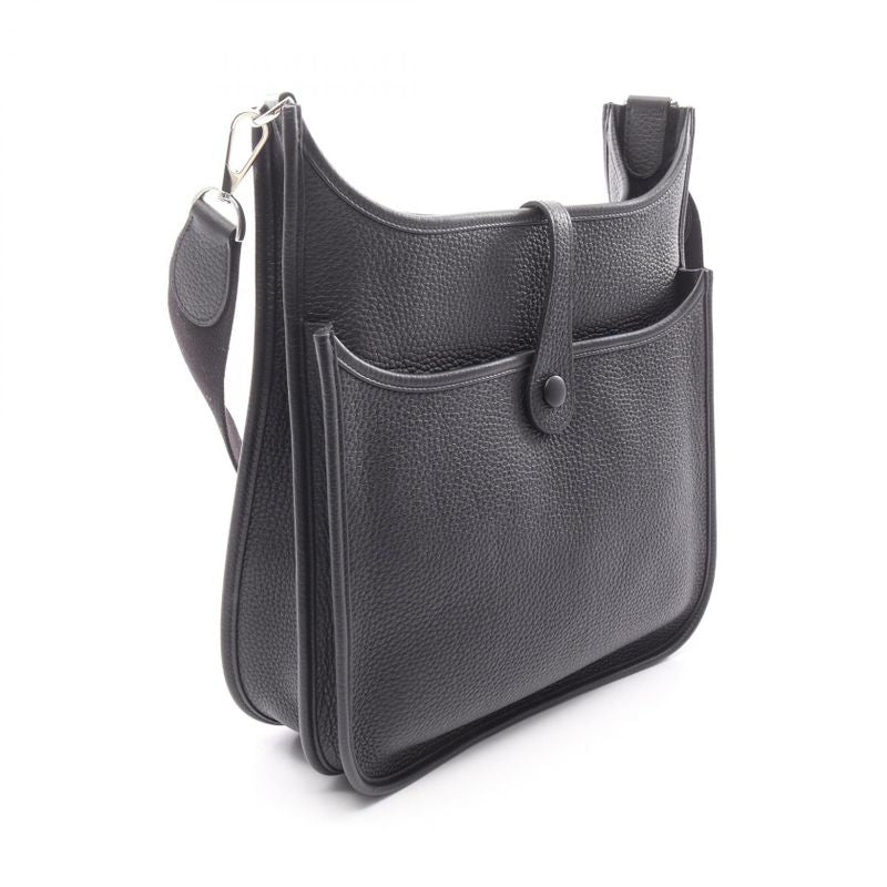 Hermes Shoulder Bag Evelyn 3 Trois PM Black Leather Evelyn 3PM Black Ladies