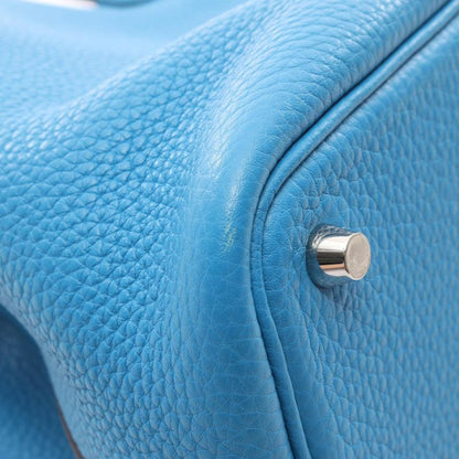 Hermes Handbag Picotin Lock PM Blue Zanzibar Leather Picotin Lock PM Blue