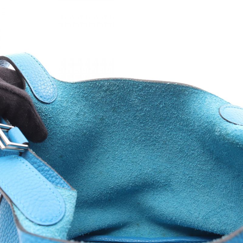 Hermes Handbag Picotin Lock PM Blue Zanzibar Leather Picotin Lock PM Blue