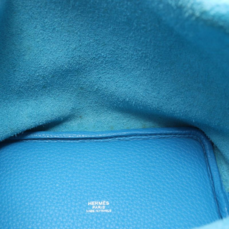 Hermes Handbag Picotin Lock PM Blue Zanzibar Leather Picotin Lock PM Blue