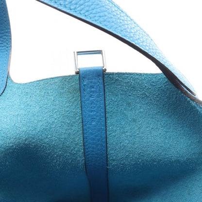 Hermes Handbag Picotin Lock PM Blue Zanzibar Leather Picotin Lock PM Blue