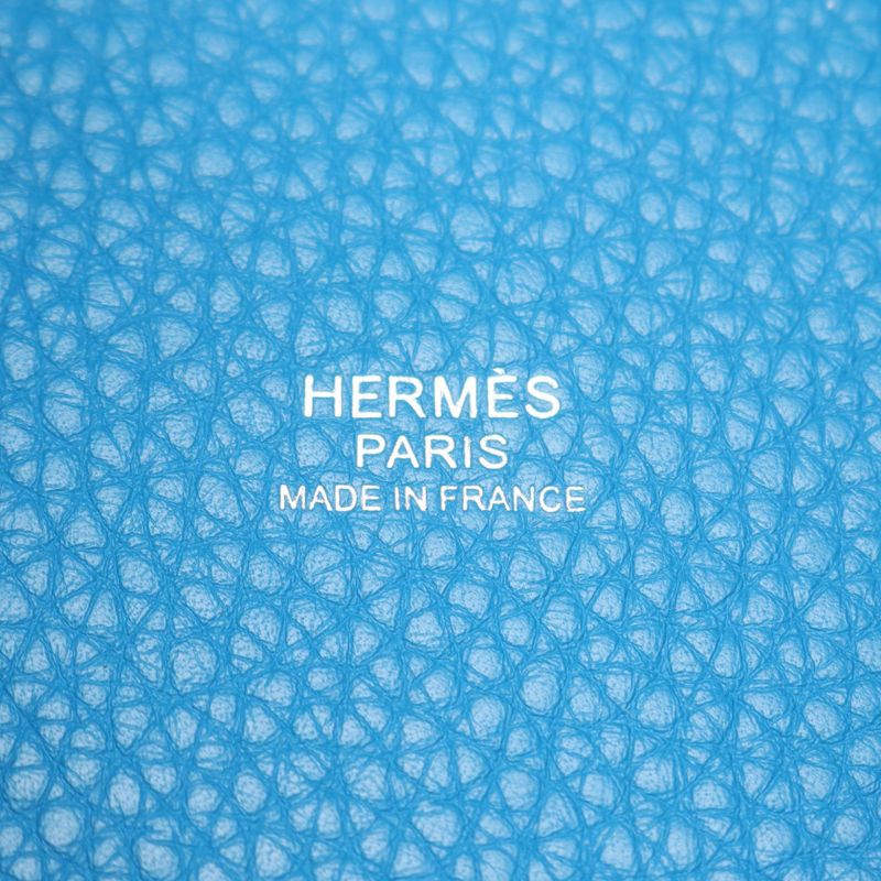 Hermes Handbag Picotin Lock PM Blue Zanzibar Leather Picotin Lock PM Blue