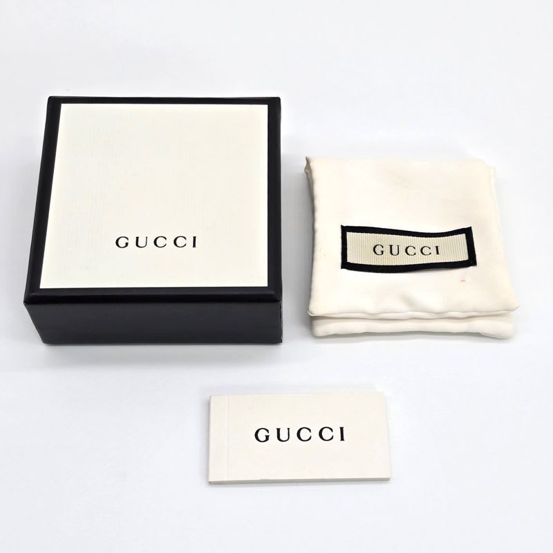 Gucci Interlocking G Ring Star Silver SV 925 Cutout