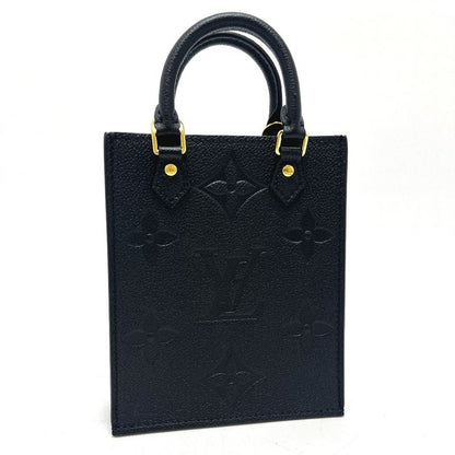 Louis Vuitton Handbag Petite Sac Plastic M80478 Monogram Empreinte Leather Black