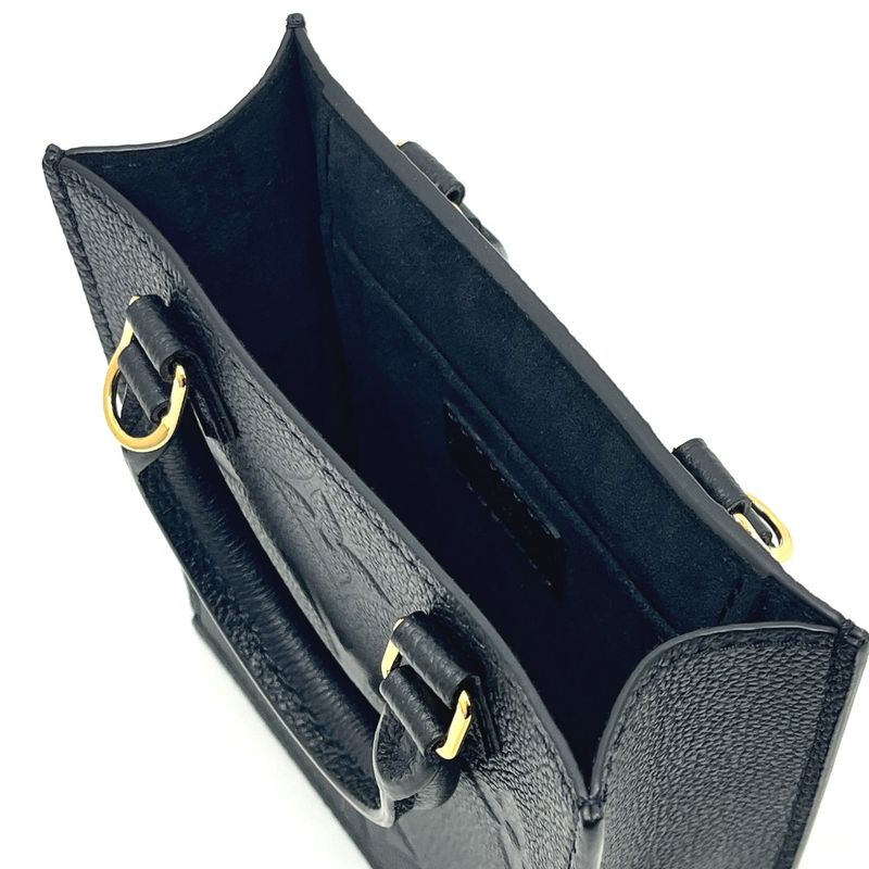 Louis Vuitton Handbag Petite Sac Plastic M80478 Monogram Empreinte Leather Black