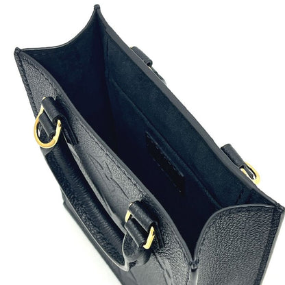 Louis Vuitton Handbag Petite Sac Plastic M80478 Monogram Empreinte Leather Black