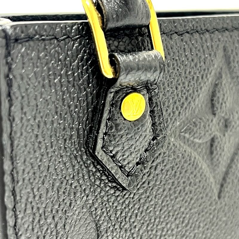 Louis Vuitton Handbag Petite Sac Plastic M80478 Monogram Empreinte Leather Black