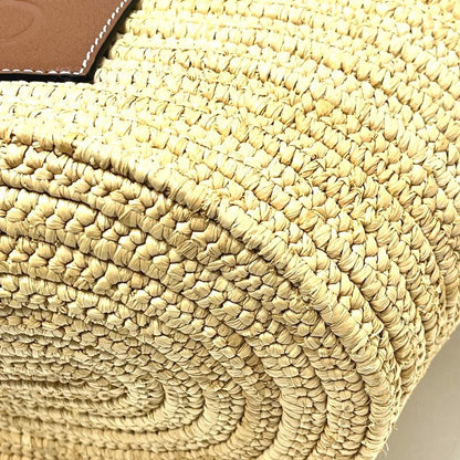 Loewe Tote Bag Elephant Basket Large A546t21x01 Raffia Beige