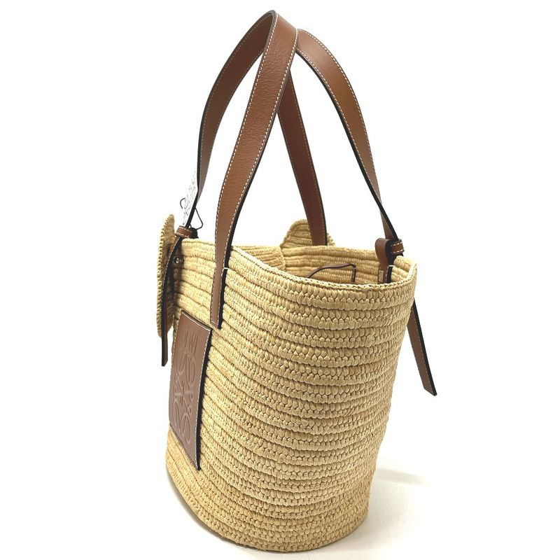 Loewe Tote Bag Elephant Basket Large A546t21x01 Raffia Beige
