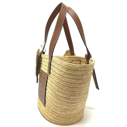 Loewe Tote Bag Elephant Basket Large A546t21x01 Raffia Beige
