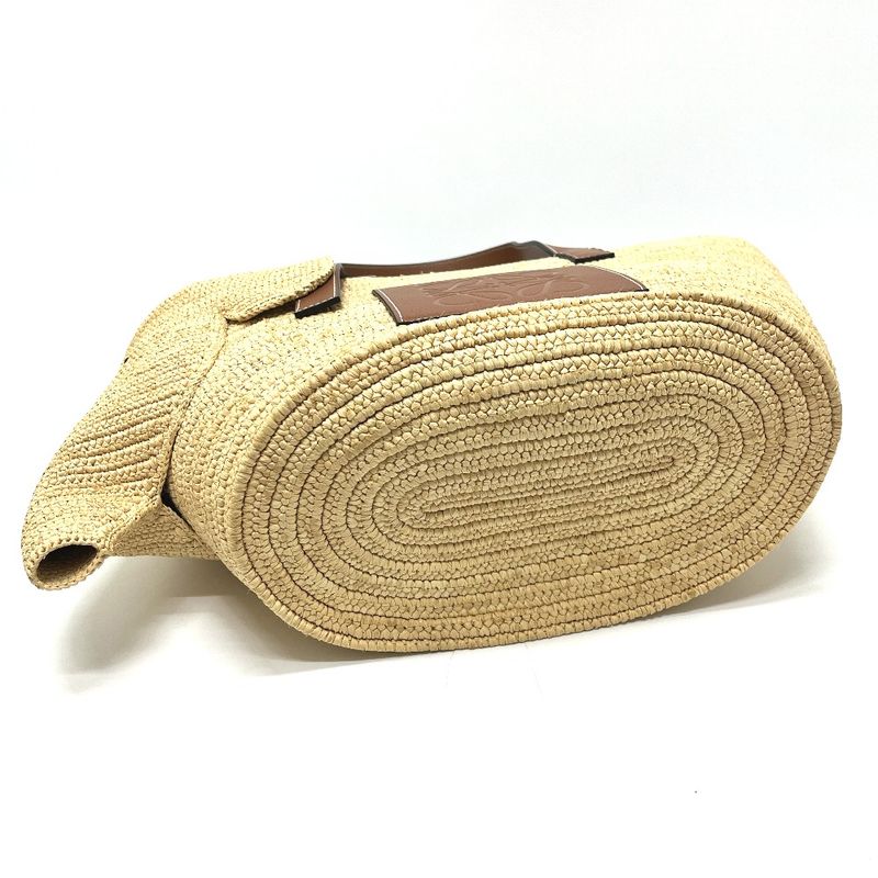Loewe Tote Bag Elephant Basket Large A546t21x01 Raffia Beige