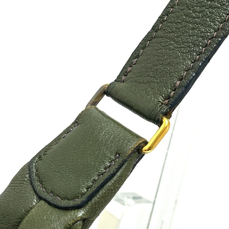 Hermes Handbag Gao Leather Khaki