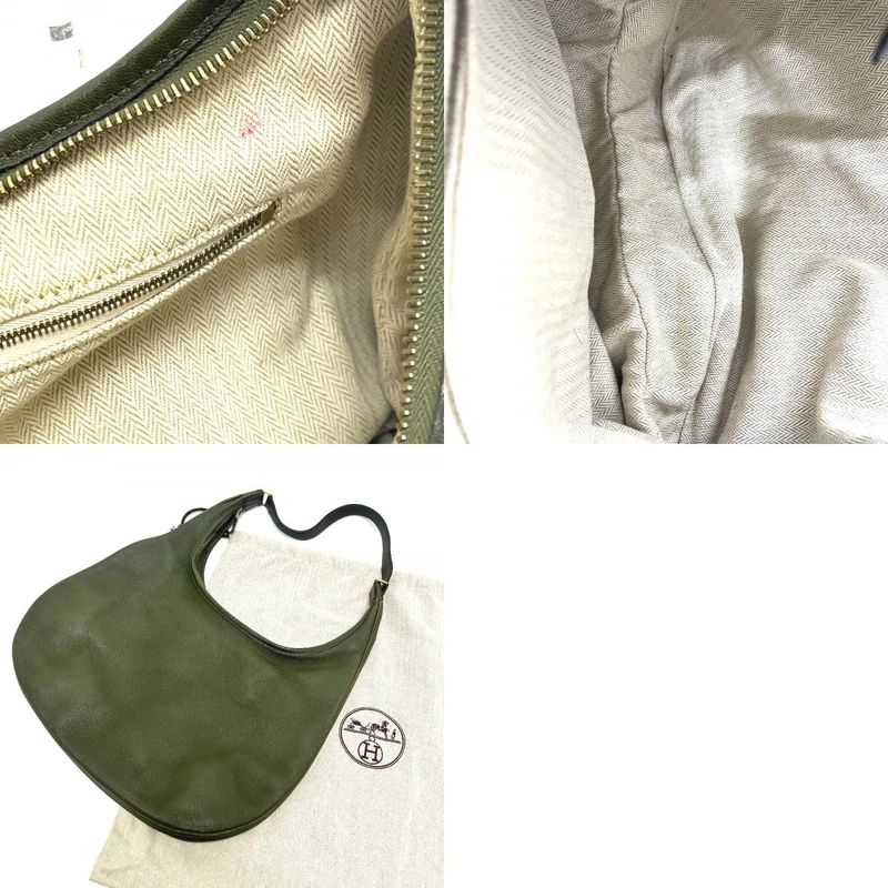 Hermes Handbag Gao Leather Khaki