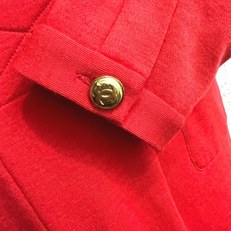 Chanel Dress Coco Mark Red