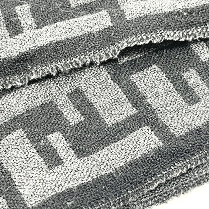 Fendi Muffler Zucca Pattern Wool Black