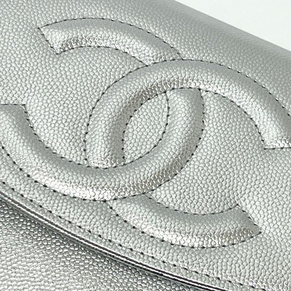 Chanel Chanel Shoulder Bag Ap4653 Caviar Leather Silver