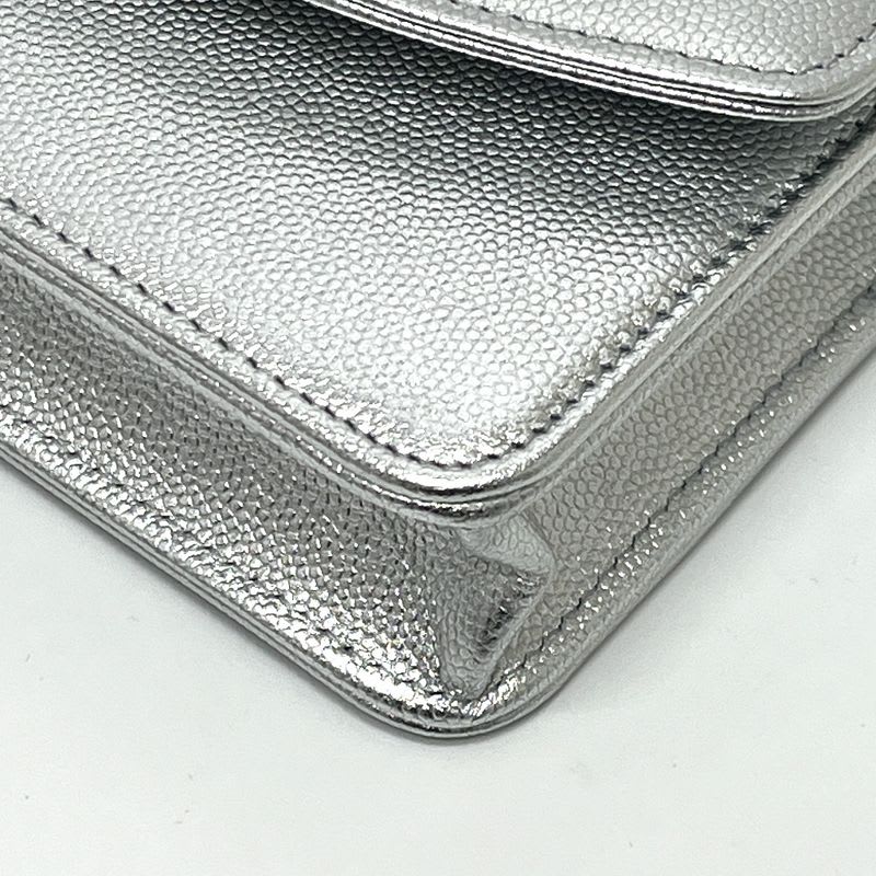Chanel Chanel Shoulder Bag Ap4653 Caviar Leather Silver