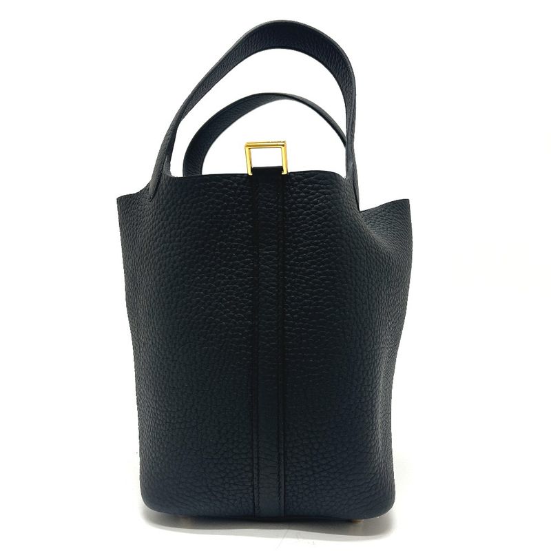 Hermes Handbag Picotin Lock PM Taurillon Clemence Ghardware Black