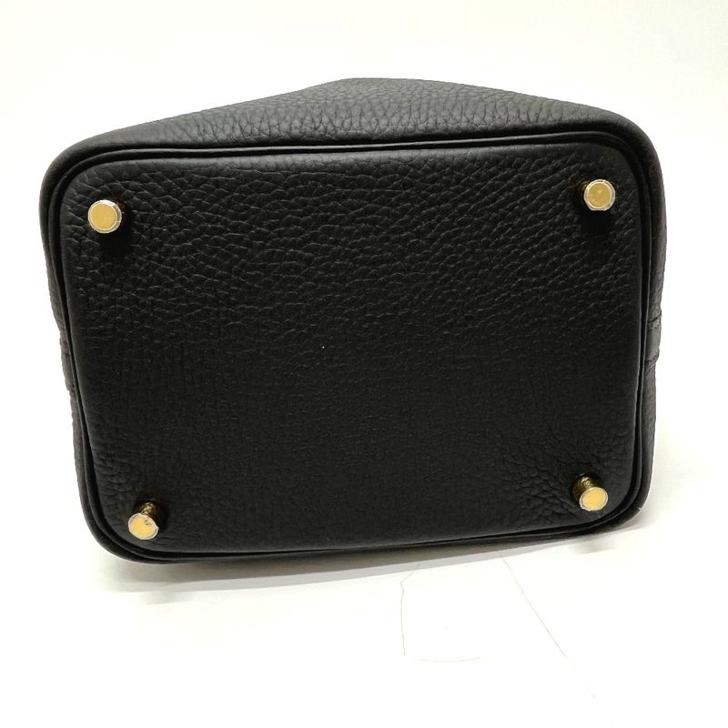 Hermes Handbag Picotin Lock PM Taurillon Clemence Ghardware Black