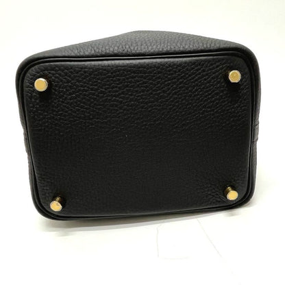 Hermes Handbag Picotin Lock PM Taurillon Clemence Ghardware Black
