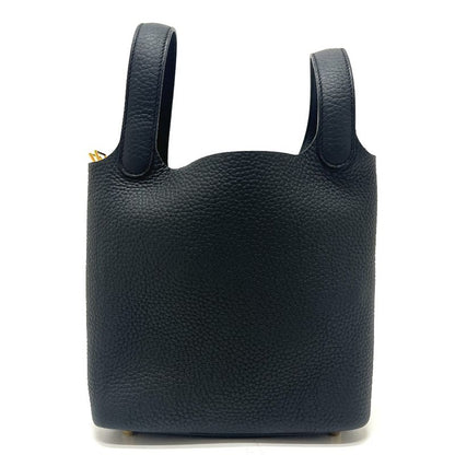 Hermes Handbag Picotin Lock PM Taurillon Clemence Ghardware Black