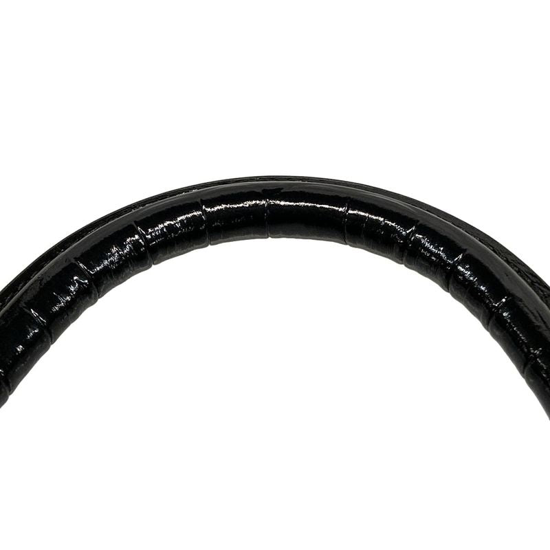 Balenciaga Handbag Hour Glass 619668 Black Shape Pressed Leather