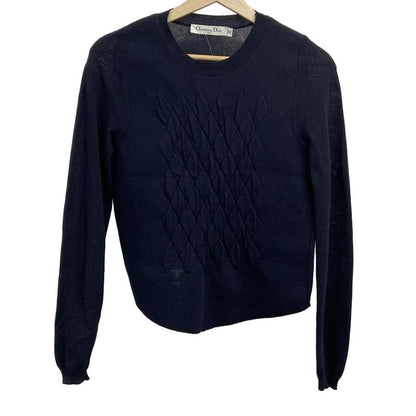 DIOR Christian Dior Long Sleeve Sweater Size I 42 Women's - Navy