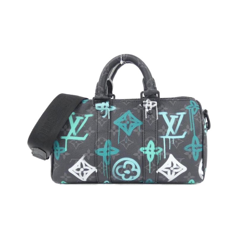Louis Vuitton Monogram Eclipse (LV Graffiti Vert) Keepall Bandouliere 25cm