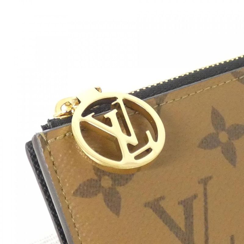 Louis Vuitton Monogram Reverse Card Case Porto Culte Romy M81912 Coin & Card