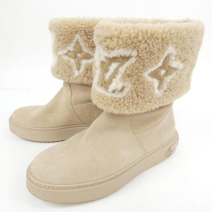 Louis Vuitton Logo Suede Snowdrop Line Boots