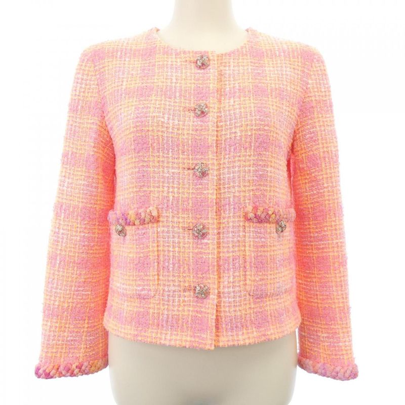 Chanel P76339v68218 No Collar Jacket