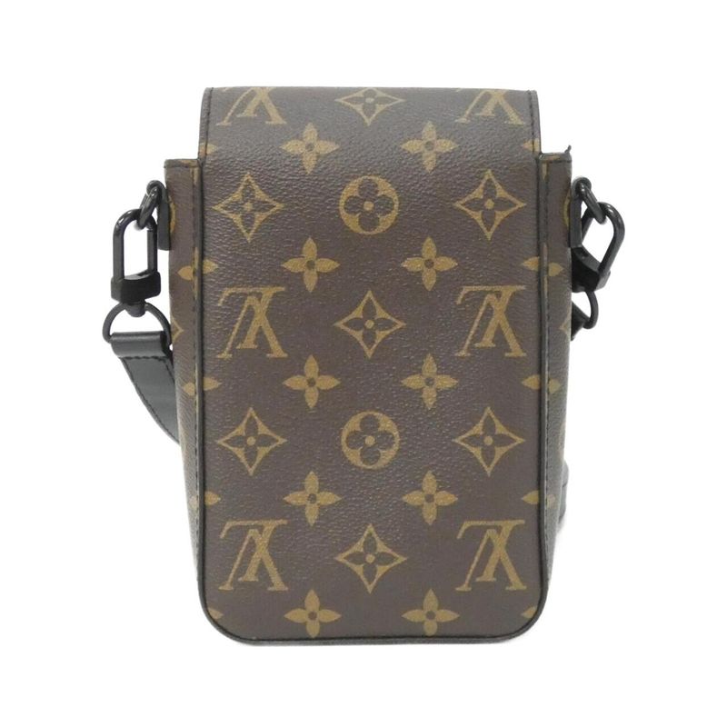 Louis Vuitton Monogram Macassar S Rock Vertical Wearable Wallet M81522 Shoulder